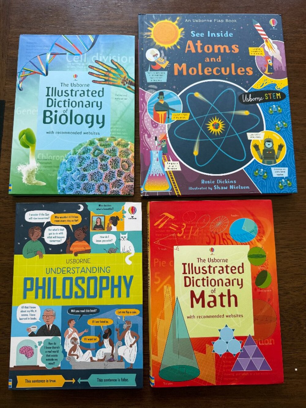 Usborne STEM & Philosophy Book Bundle - 4 Educational Science Books